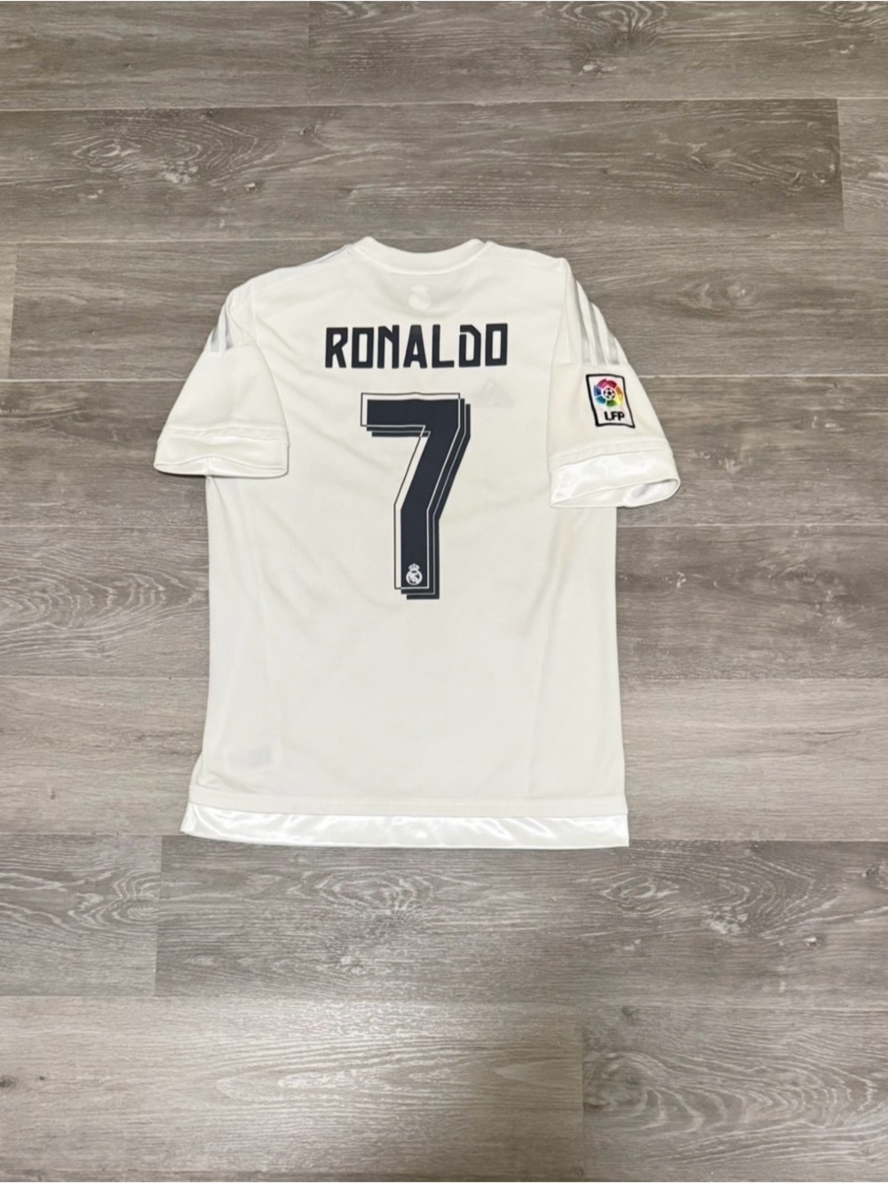 Ronaldo #7 Real Madrid Authentic Jersey Home Jersey 15/16Size Medium